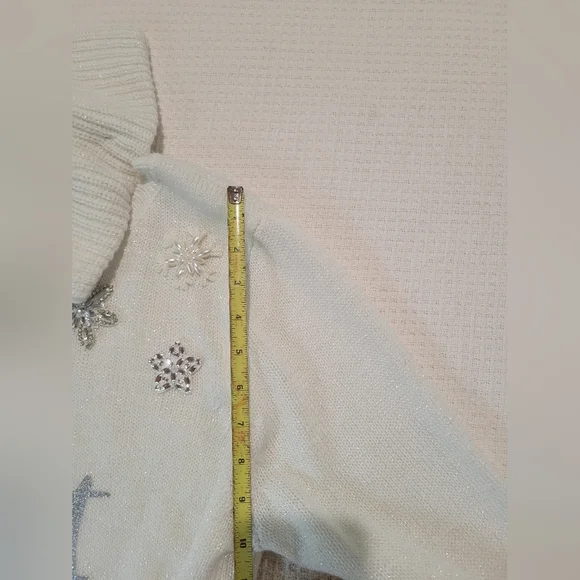 Let It Snow Sweater with Faux Fur Cuffs - Picture 12 of 14